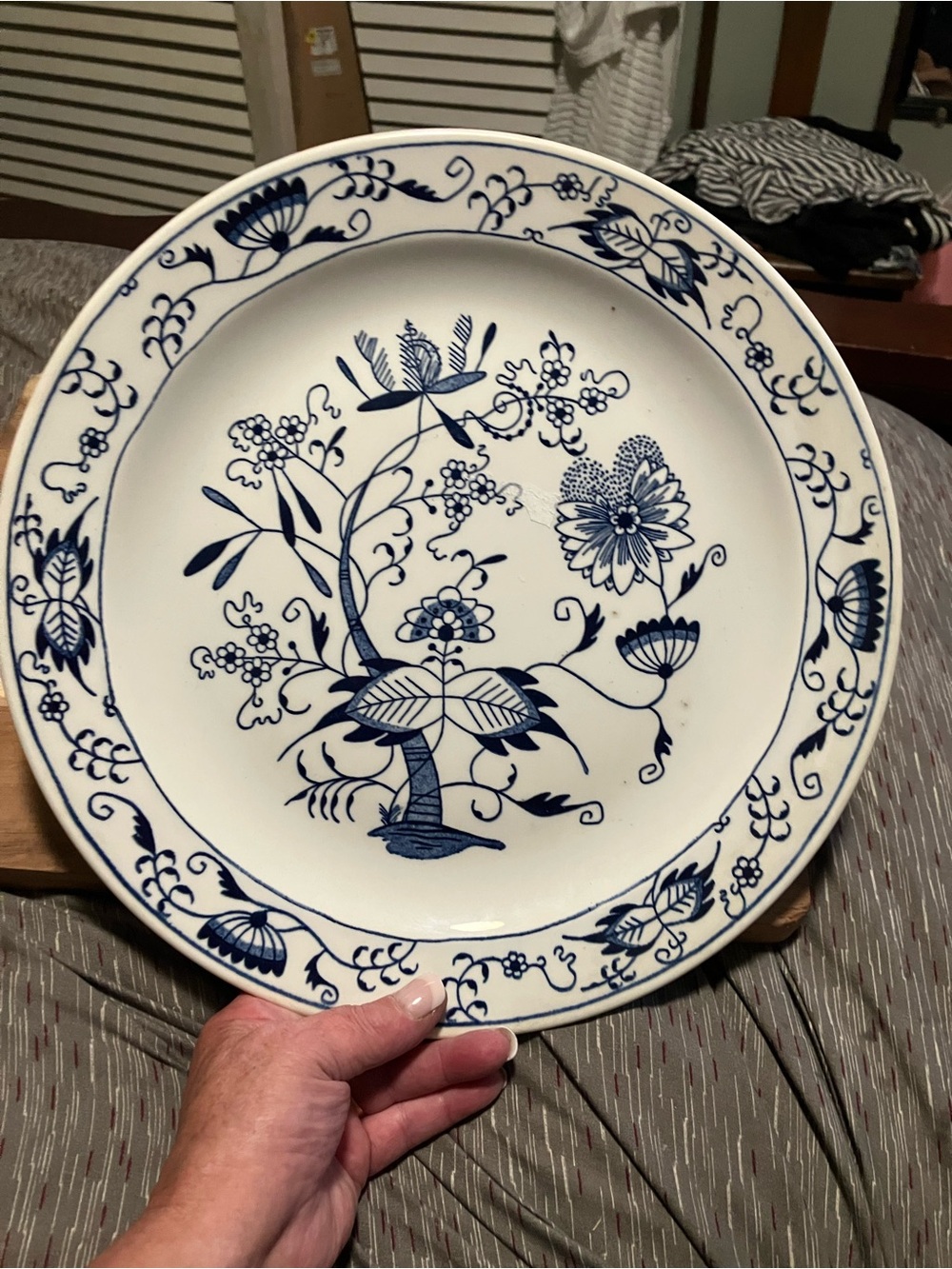 1950’s Royal China Doorn Blue Onion 
Plate/Platter